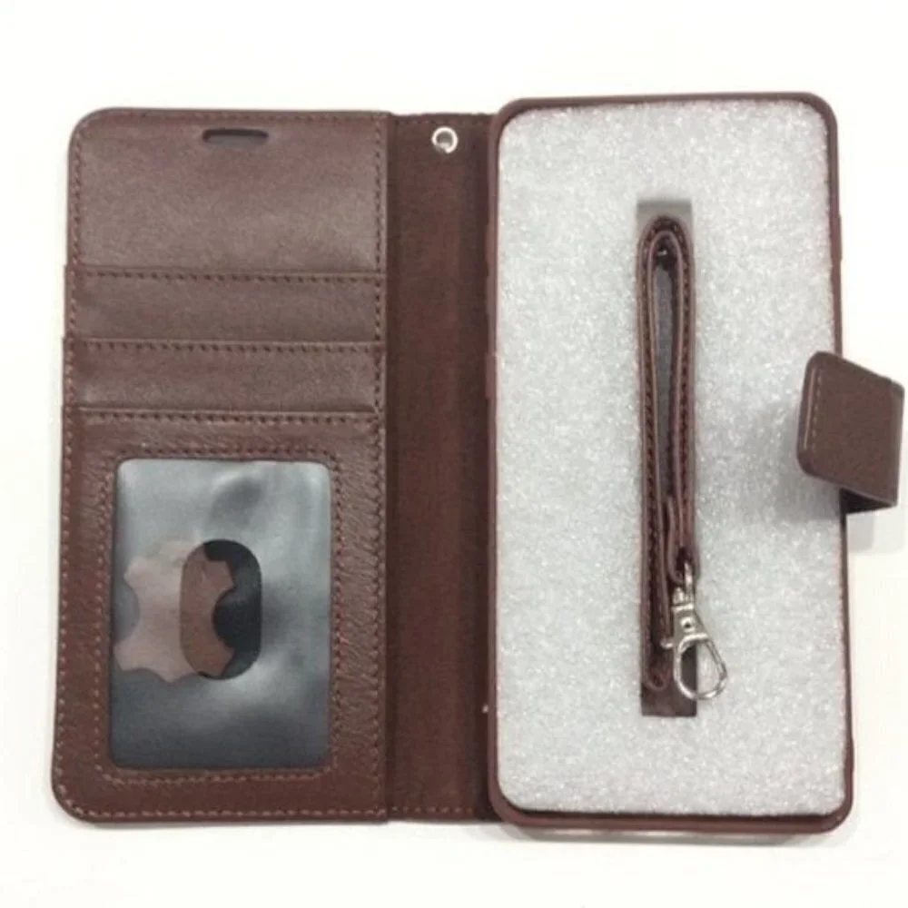 S10 PLUS FLIP MAGNETIC WALLET WRISTLET PHONE CASE